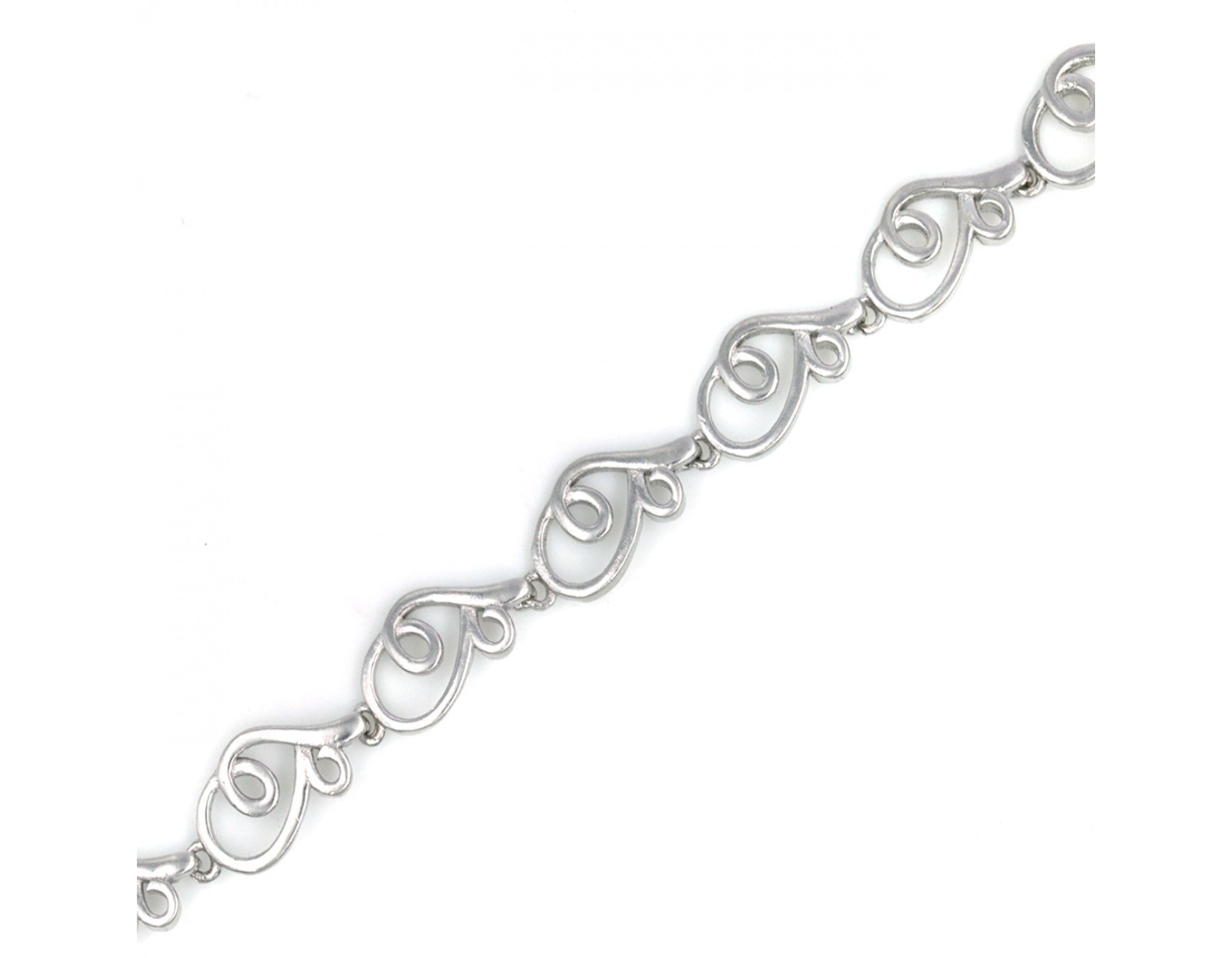 Casual Wear Sterling Silver Heart Design Bracelet For Girls And Women,  Gram, Size: Adjustable