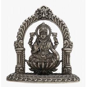 GODESS LAKSHMI SILVER OXEDISED IDOL