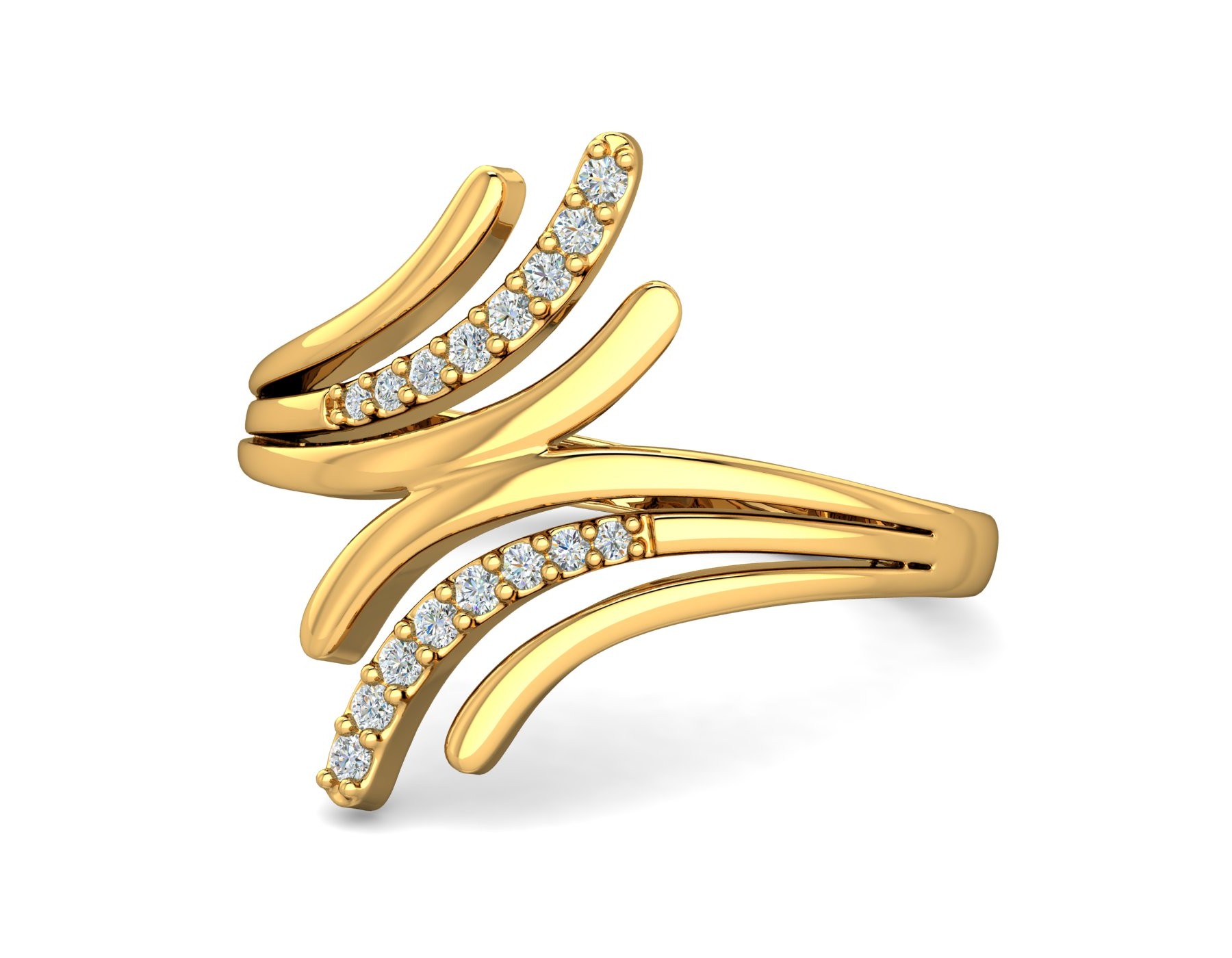 Female Plain Leaf Pattern Ladies Gold Ring, 5.2g at Rs 120000 in New Delhi