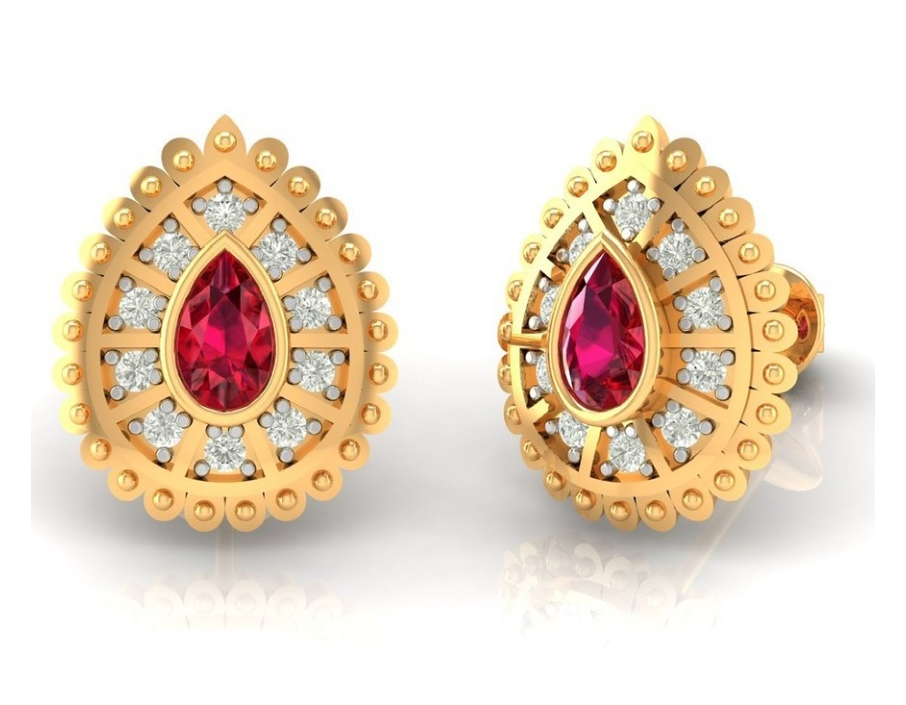 Ruby Red Heart Earrings – Vintage Me Plz