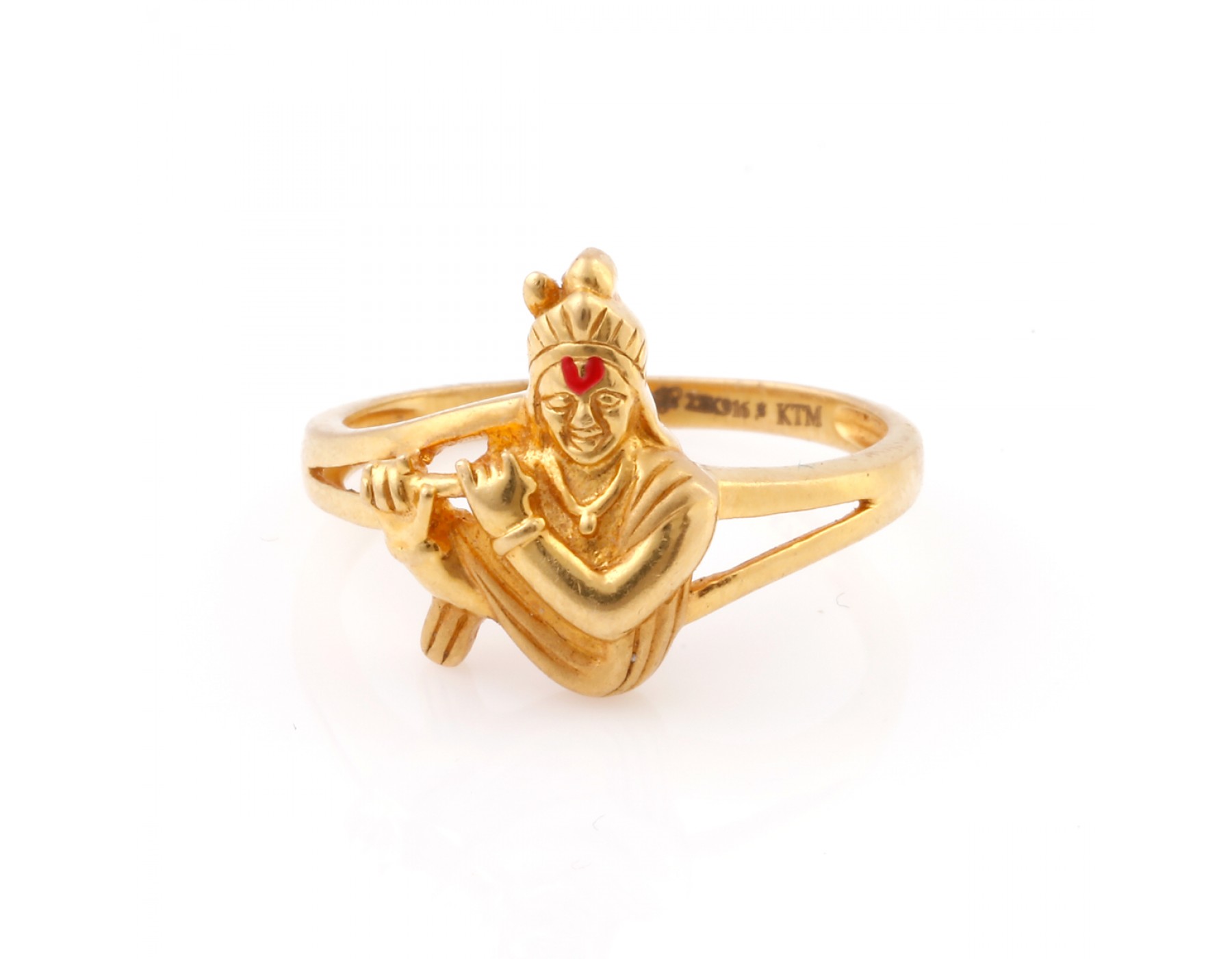 1 Gram Gold Plated Krishna with Diamond Delicate Design Ring for Men – Soni  Fashion®
