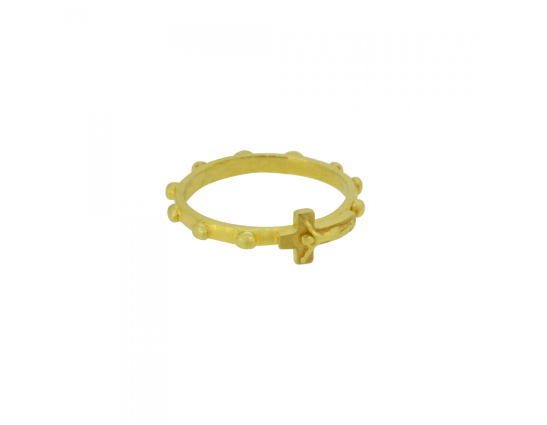 14K Gold Mini Diamond Cross Ring – ANTOANETTA
