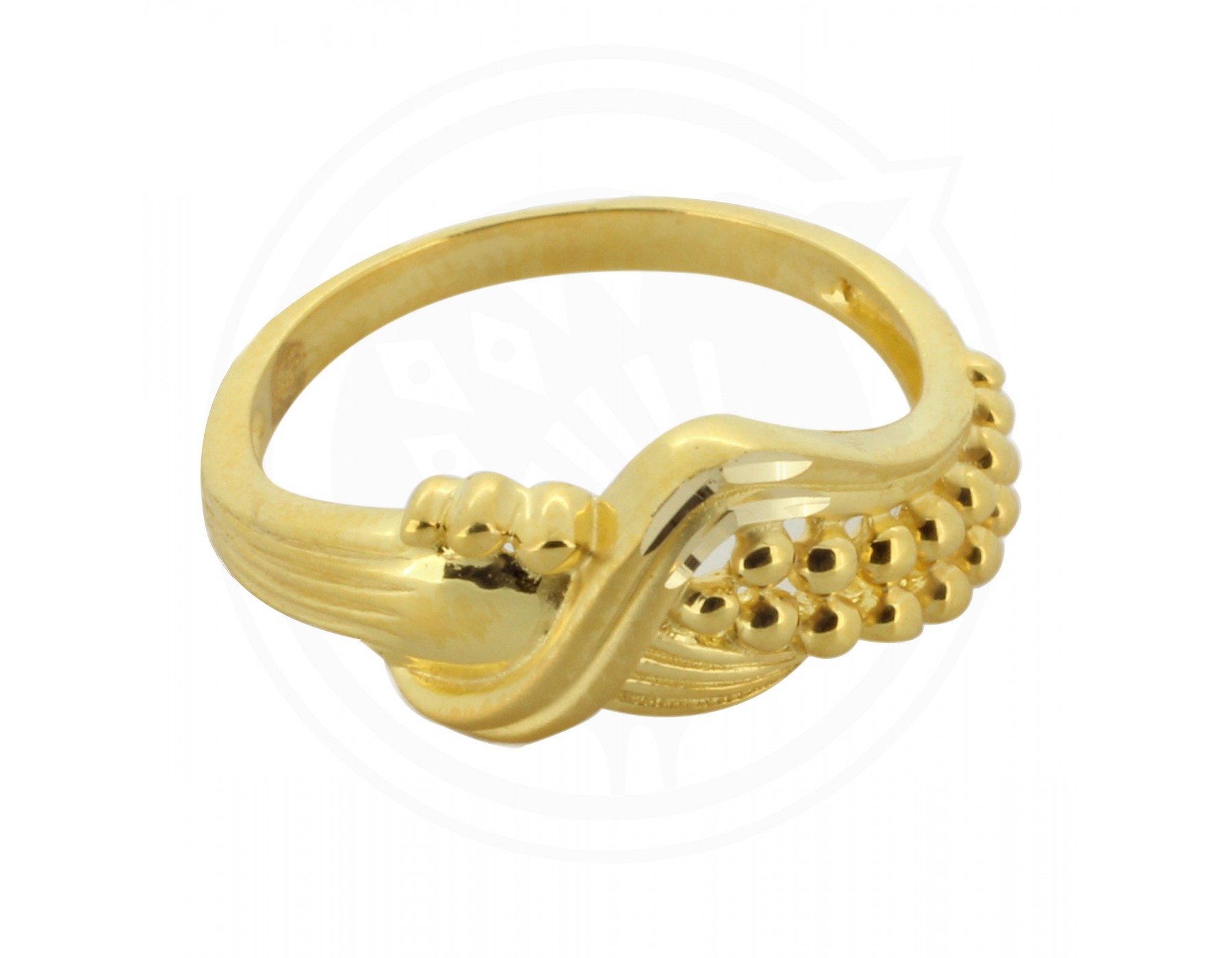 Buy quality 22kt plain gold flower design casting ring for women plr-3 in  Chennai